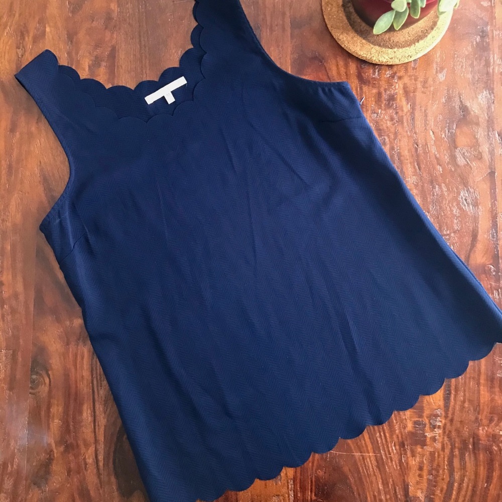 Deep Blue Sleeveless Top